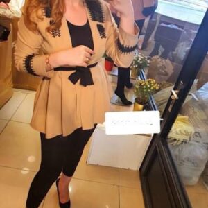 women’s casual Fashion Long Sleeved V Neck Belt Blouse