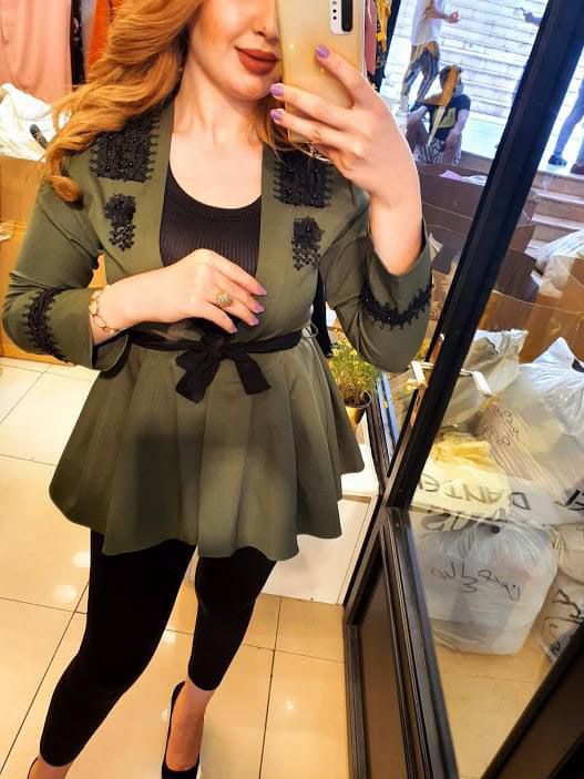 women's casual Fashion Long Sleeved V Neck Belt Blouse